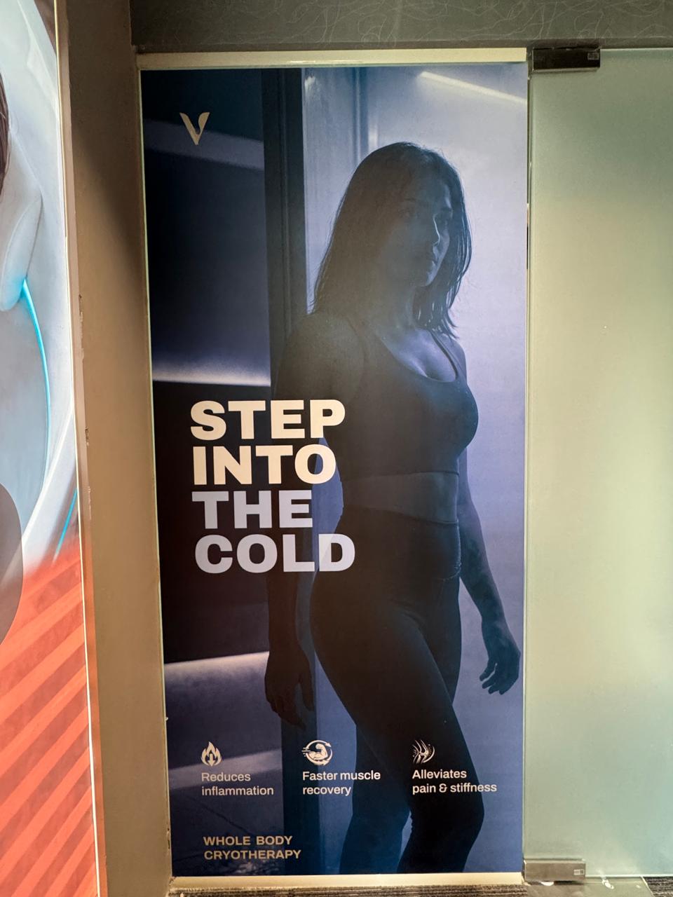 Cryotherapy room entrance at the VAURA wellness centre in Bengaluru, HSR Layout